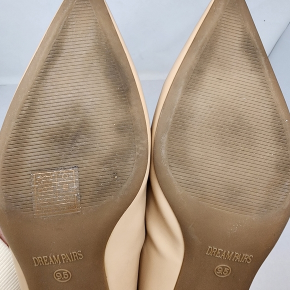 Dream Pairs New Offuce Shoes Chunky Heels Closed Toe Work Modest Nude 9.5 - Picture 7 of 8